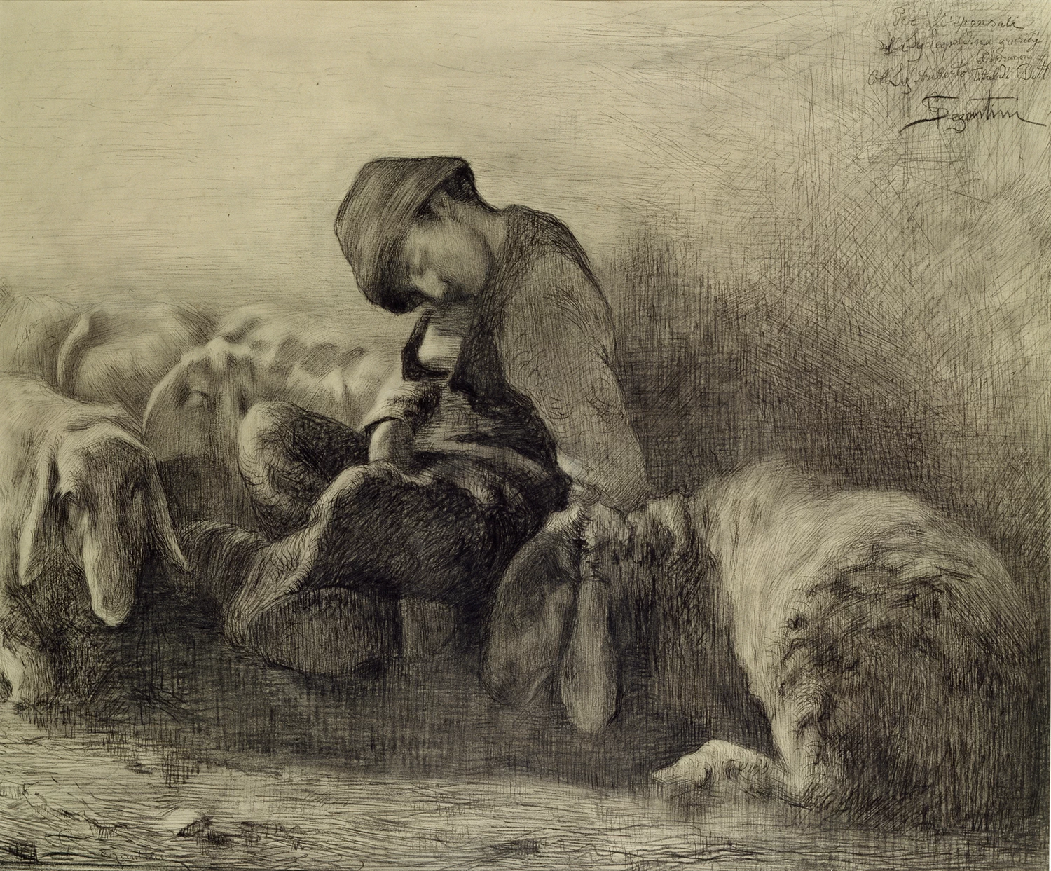 Pastore addormentato - 1882, Museo Segantini, St. Moritz